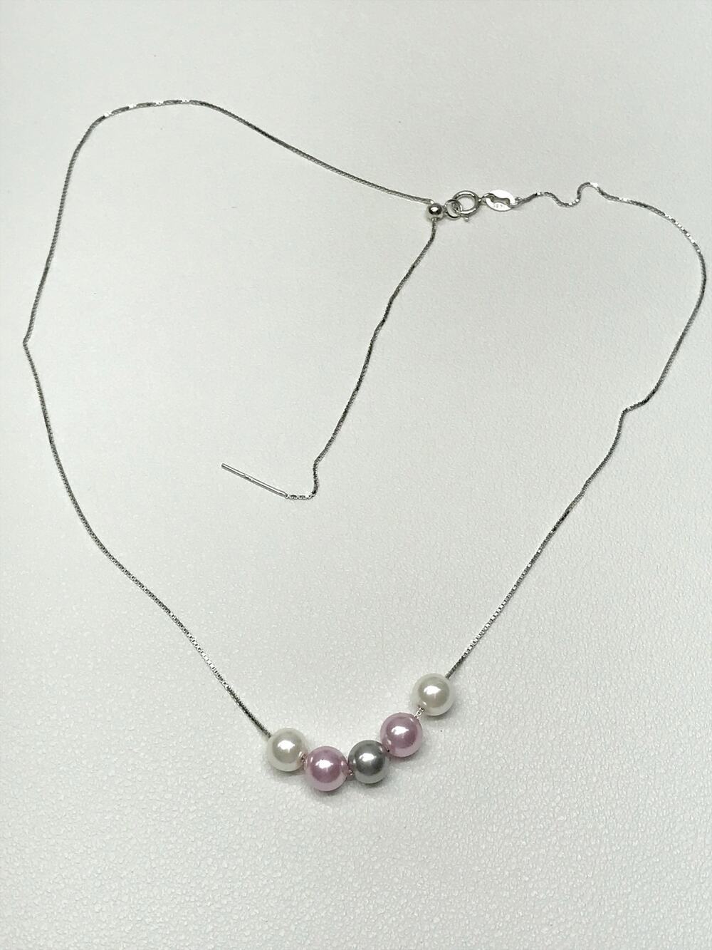 925 Sterling Silver Adjustable Choker Chain Delicate Dainty .5mm Box Chain Slide